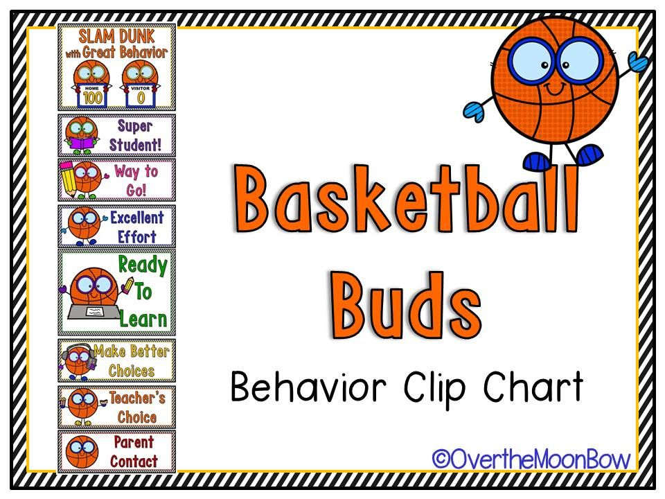 Basketball Buds Behavior Clip Chart From Over The MoonBow Behavior