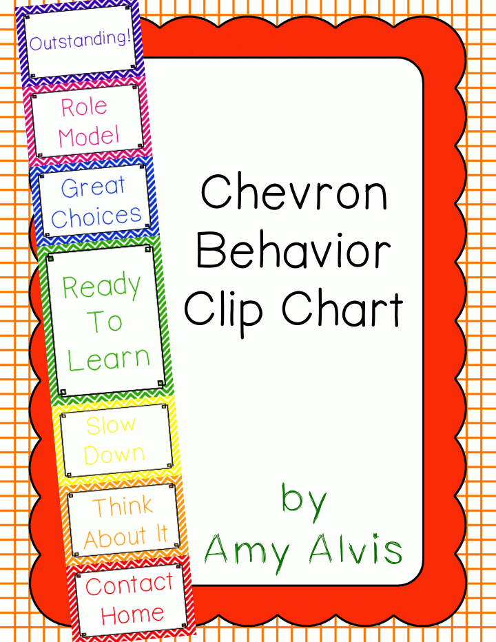 Behavior Clip Chart Behavior Management Chevron Clip Chart 