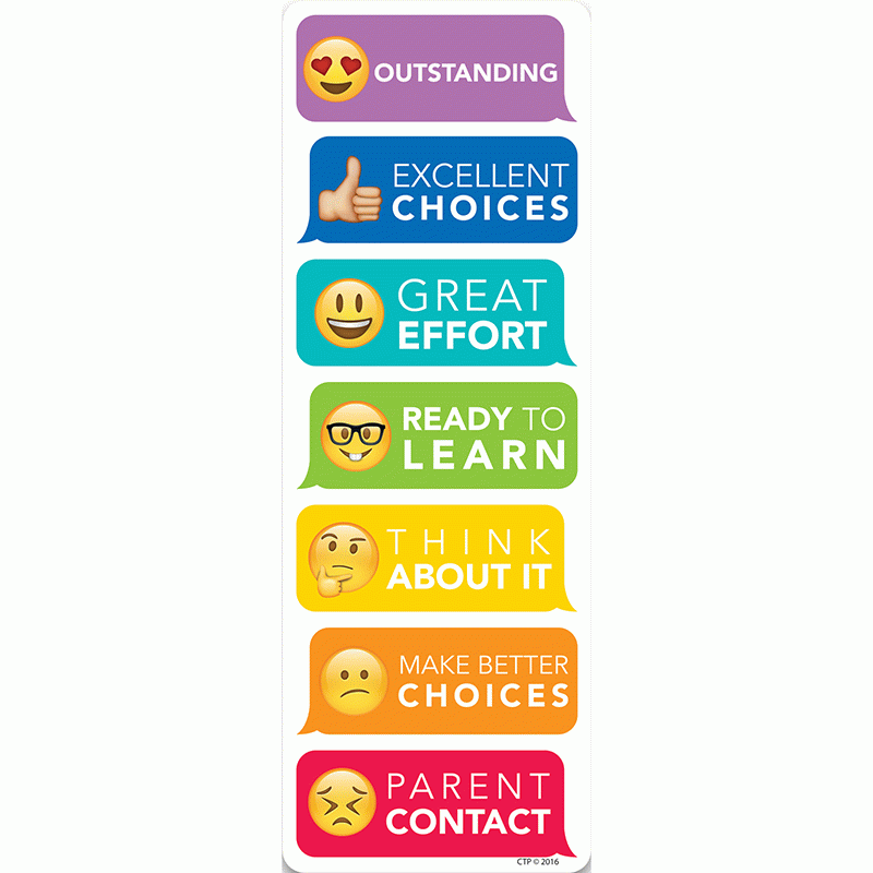 EMOJI FUN DESKTOP BEHAVIOR CHART CTP0699 Miscellaneous Charts For