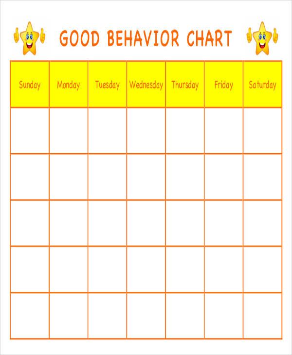 FREE 11 Behavior Chart Templates In PDF MS Word - BehaviorChart.net