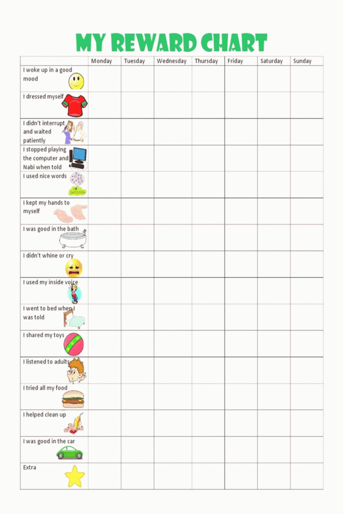 Free Printable Chore Charts For Kids Best Of Kids Behavior Chart This 