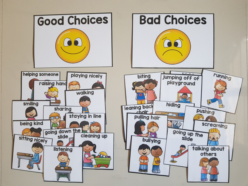 Good Bad Behaviour Sorting Cards Hobbies Toys Books Magazines 