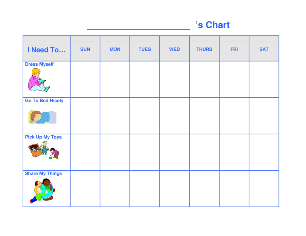 Influential Printable Behavior Charts For Home Kaylee Blog