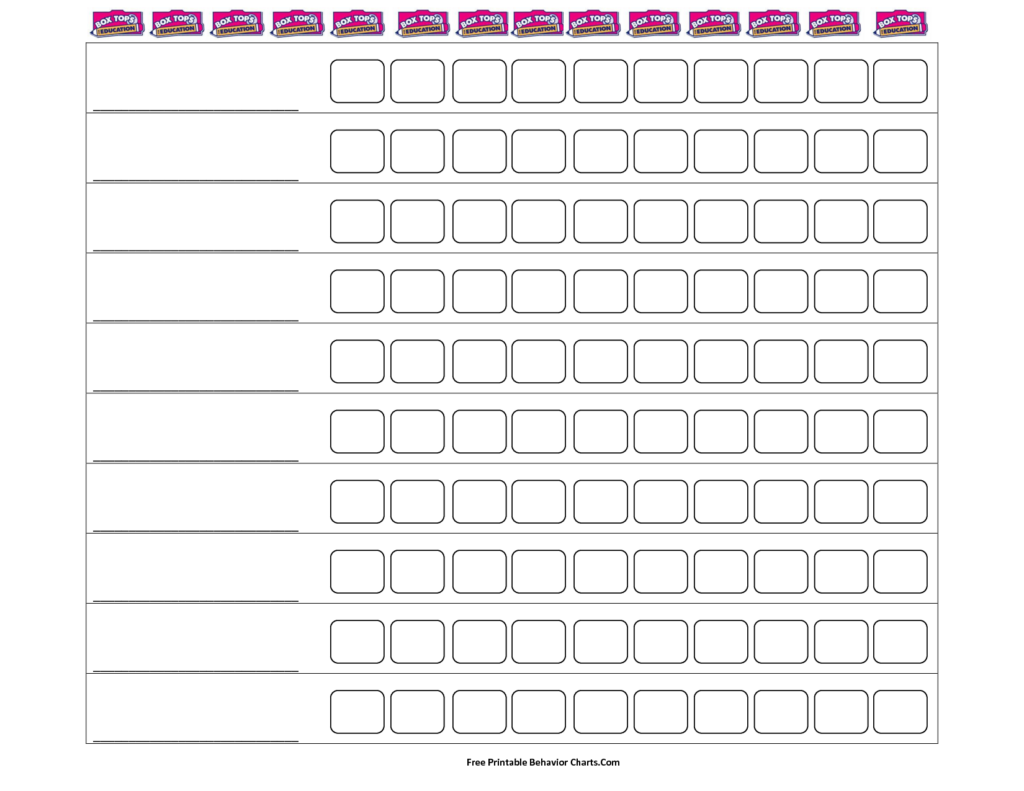 Printable Weekly Behavior Chart Templates Embed This Documents 