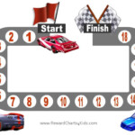 Racing Car Sticker Charts