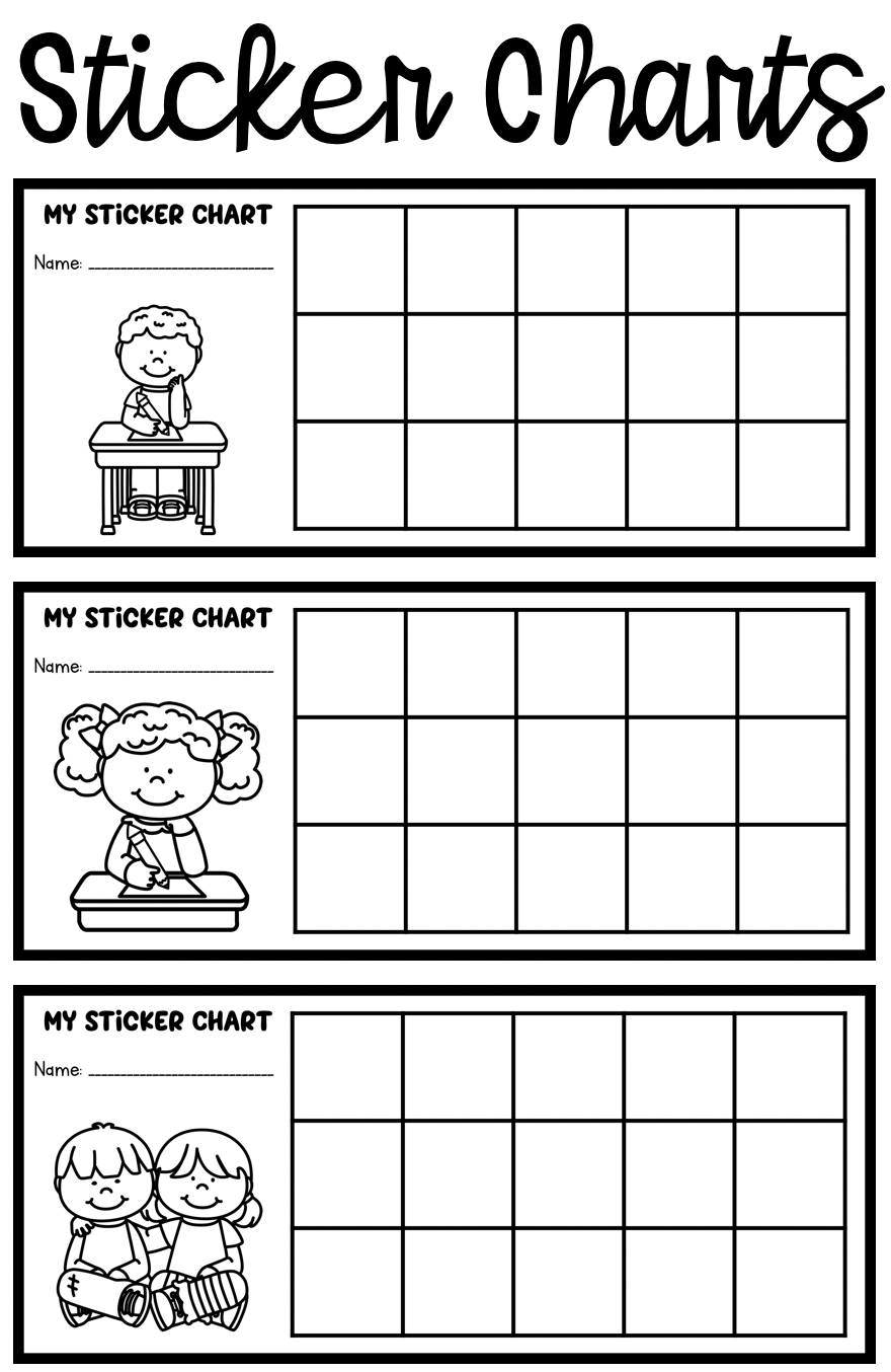 Sticker Charts Distance Learning Sticker Chart Behavior Chart