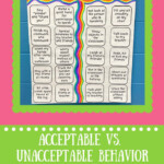 Acceptable Vs Unacceptable Behavior Anchor Chart Sort Anchor