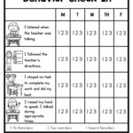 Elementary Daily Behavior Chart