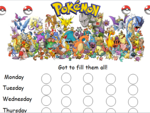 Free Printable Pokemon Reward Chart Printable Templates - BehaviorChart.net